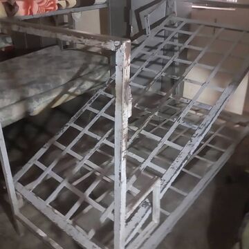 Destroyed bunk bed